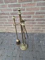 Te koop koperen Openhaard gereedschap set, Ophalen, Gebruikt, Vrijstaande haard, Overige soorten