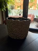 Vaasje 12 cm hoog zilver kleurig des pots, Ophalen of Verzenden, Gebruikt