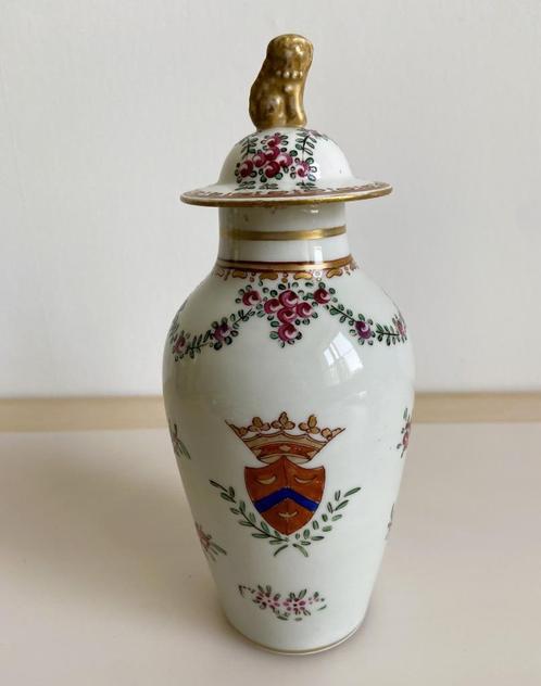 Dekselvaasje Vaasje Pot Dekselpot rond 1920 20 cm, Antiek en Kunst, Antiek | Vazen, Ophalen