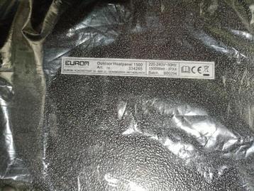 Eurom Outdoor Heatpanel 1500 - Nieuw in verpakking beschikbaar voor biedingen