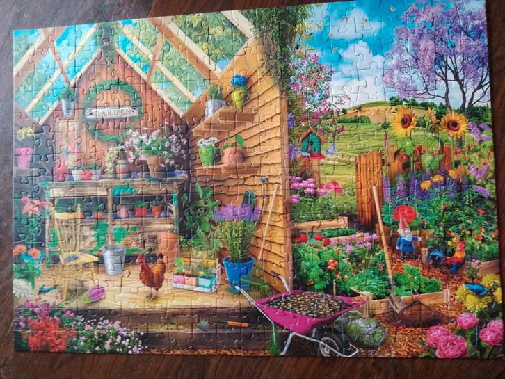 300xxl puzzel Ravensburger167876 Jason Taylor tuin COMPLEET, Hobby en Vrije tijd, Denksport en Puzzels, Zo goed als nieuw, Legpuzzel