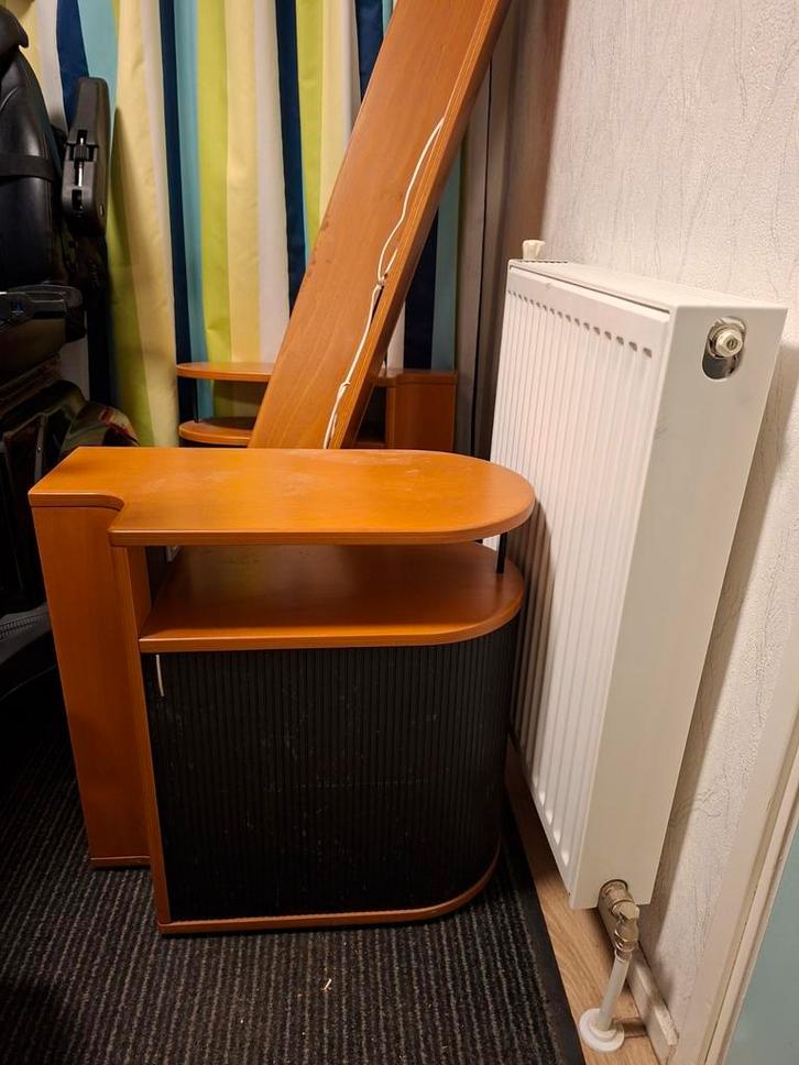 Auping Nachtkastjes met Achterbord, Huis en Inrichting, Tafels | Salontafels, Gebruikt, Minder dan 50 cm, Minder dan 50 cm, Minder dan 50 cm