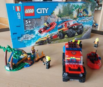 Lego City 60412 4X4 Brandweerauto met Reddingsboot! ZGAN!
