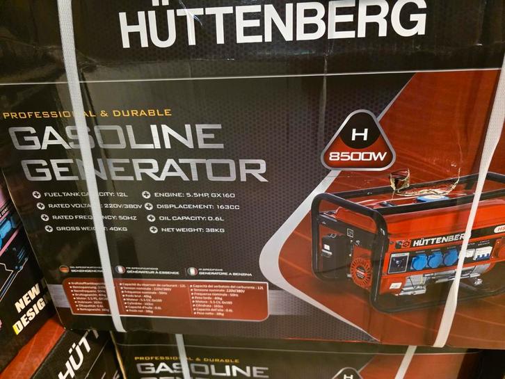 Huttenberg & Metallo Generatoren - Nieuw!, Doe-het-zelf en Verbouw, Aggregaten, Nieuw, Benzine, Minder dan 5 kVA, Ophalen