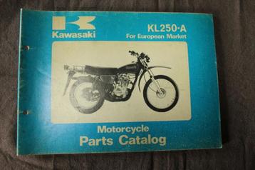 Kawasaki KL250-A 1978 motorcycle parts catalogue KL 250 A beschikbaar voor biedingen