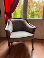 Vintage Fauteuil met Houten Frame, Ophalen, Gebruikt, Minder dan 75 cm, 50 tot 75 cm