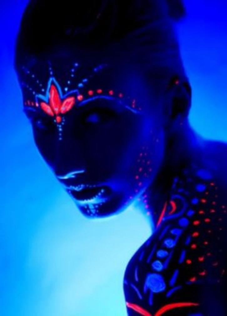 Glow in the dark make up Groen - NY, Carnaval [Box C - 265], Kleding | Dames, Carnavalskleding en Feestkleding, Nieuw, Accessoires