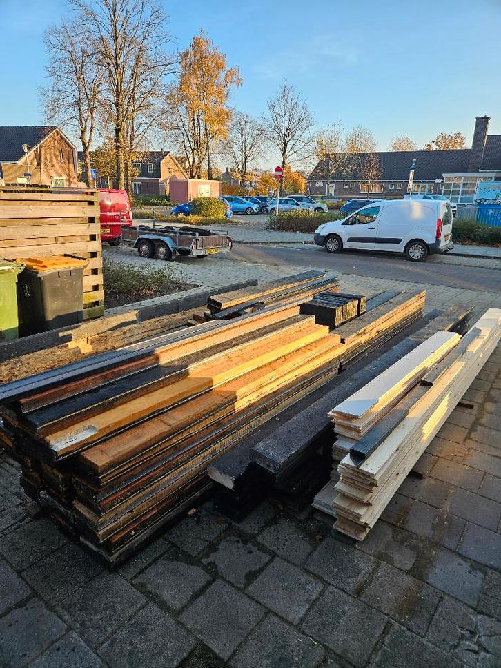 Tuin project antiek eikengebint overkapping zware matrialen, Doe-het-zelf en Verbouw, Hout en Planken, Nieuw, Balk, Eiken, 300 cm of meer