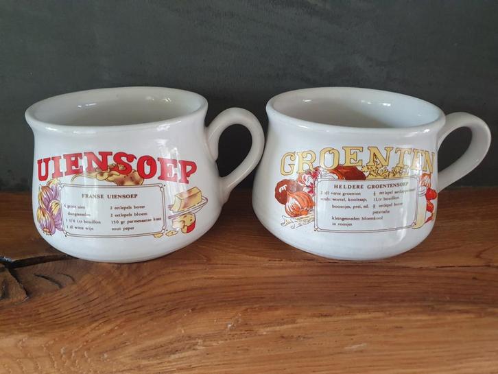 2 leuke soepkommen uit de jaren 70, Verzamelen, Retro, Huis en Inrichting, Ophalen of Verzenden