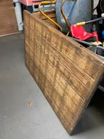 Massief eiken steenschot tafel metalen frame incl poten, Huis en Inrichting, Tafels | Eettafels, Ophalen, 50 tot 100 cm, 100 tot 150 cm