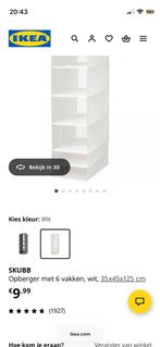 Skubb hangende opberger met 6 vakken voor kledingkast wit, Ophalen, Zo goed als nieuw, 50 tot 75 cm, 200 cm of meer