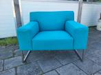 Leolux Adartne fauteuil | Blauw wol, Modern design, Info@andriesign.nl, 75 tot 100 cm, Ophalen of Verzenden