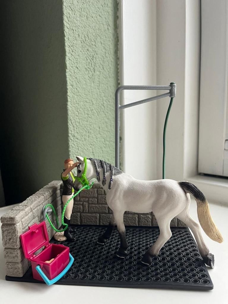 SCHLEICH - POETSPLAATS, Verzamelen, Speelgoed, Zo goed als nieuw, Ophalen of Verzenden