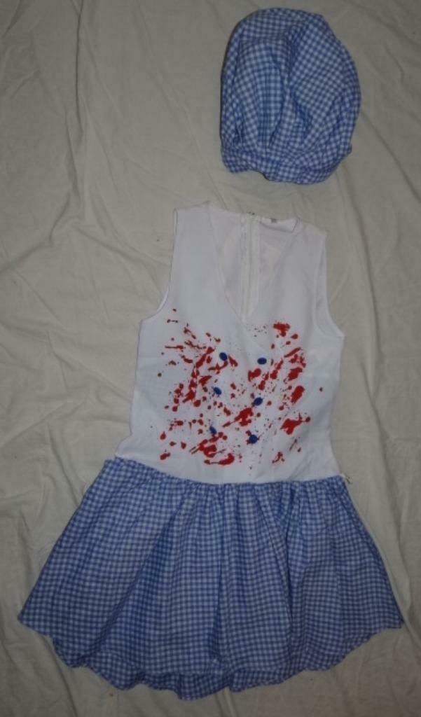 Leuk rood/wit/blauw HORROR KOKKIN jurk + koksmuts, Kleding | Dames, Carnavalskleding en Feestkleding, Zo goed als nieuw, Kleding