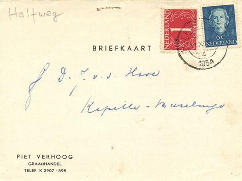Piet Verhoog, Graanhandel, Halfweg - 12.1954 - briefkaart, Postzegels en Munten, Brieven en Enveloppen | Nederland, Briefkaart