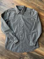 Hugo Boss herenoverhemd 43 zwart beige gestreept, Kleding | Heren, Overhemden, Zwart, Ophalen of Verzenden, Zo goed als nieuw