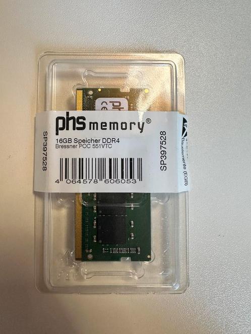 PHS Memory 16GB DDR4 werkgeheugen SO-DIMM, Computers en Software, RAM geheugen, Nieuw, Laptop, 16 GB, DDR4, Ophalen of Verzenden
