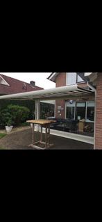 Transparant verandazeil wit 4m breed-2m40 hoog, Tuin en Terras, Overkappingen, Ophalen, Gebruikt, Veranda