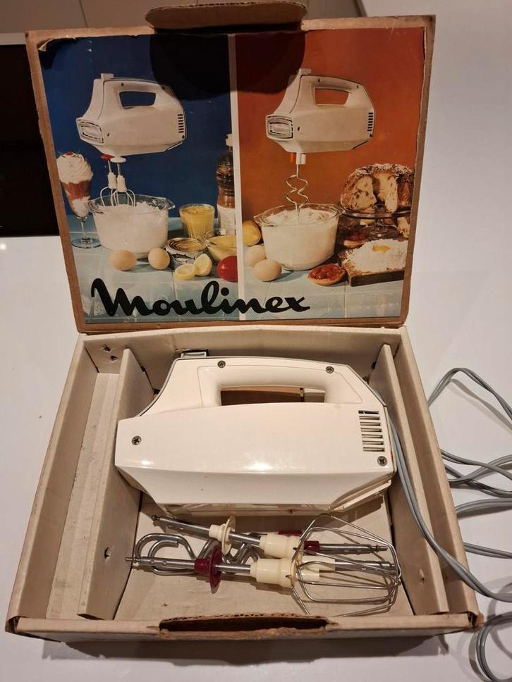 Vintage Moulinex Mixer - Klassieker!, Witgoed en Apparatuur, Keukenmixers, Gebruikt, Minder dan 1 liter, 3 snelheden of meer, Ophalen of Verzenden