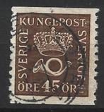 Gestempeld Zweden  Posthorn   45   ( 240319-7, Ophalen of Verzenden, Zweden, Gestempeld