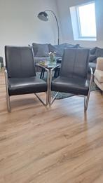 Stoelen, Huis en Inrichting, Stoelen, Ophalen, Twee, Zwart, Leer