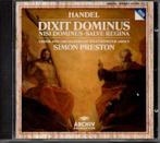 Handel: Dixit Dominus, Nisi Dominus, Salve Regina / Preston, Ophalen of Verzenden, Barok, Zo goed als nieuw, Vocaal