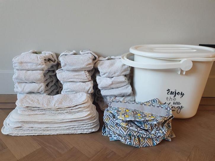 Startpakket wasbare luiers little lamb  3t/m 15 kg, Kinderen en Baby's, Badjes en Verzorging, Zo goed als nieuw, Overige typen