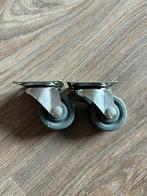 2 zwenkwielen, Doe-het-zelf en Verbouw, Zwenkwielen, Ophalen of Verzenden, Zo goed als nieuw