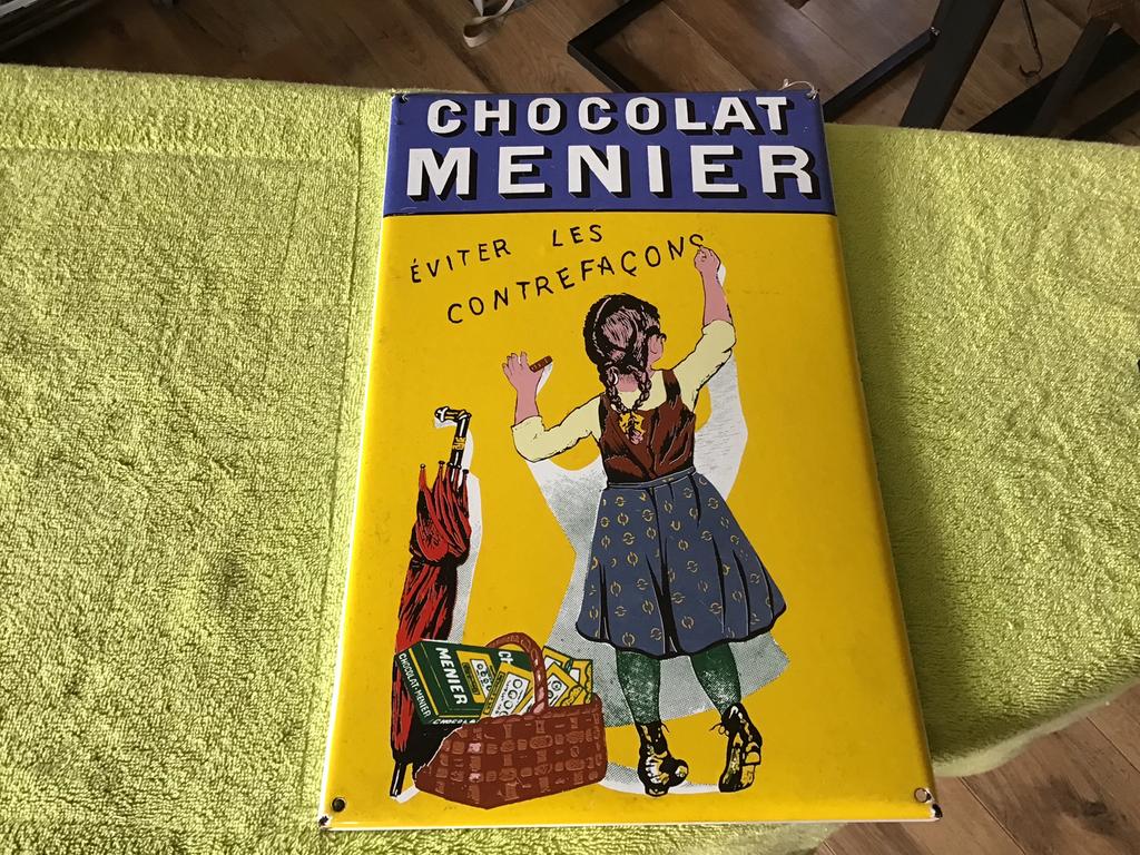 Emaille Bord Chocolate., Ophalen of Verzenden