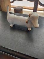 Vintage delfts witte teckel met gouden details, Ophalen