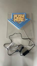 Push Here Neon Bord, Ophalen, Zo goed als nieuw