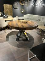 Richmond interiors eettafel bodhi rond silver, Huis en Inrichting, Tafels | Eettafels, 150 tot 200 cm, Rond, Ophalen of Verzenden