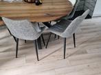 Eetkamerstoelen grijs., Huis en Inrichting, Stoelen, Ophalen, Gebruikt, Scandinavisch, Grijs