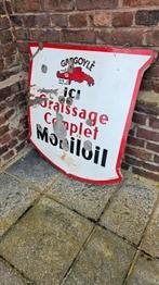 Mobiloil Gargoyle groot emaille reclamebord 1948, Verzamelen, Merken en Reclamevoorwerpen, Ophalen, Gebruikt, Reclamebord