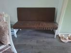 Eetkamerbank.Stijlvolle bruine bank met witte poten, Ophalen, Overige materialen, Gebruikt, Minder dan 75 cm