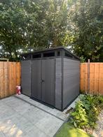 Keter Cortina kunststof tuinhuis 9x7, Tuin en Terras, Tuinhuizen, Kunststof, 3 ramen of meer, Schuur, Ophalen