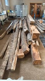 Antieke eiken balken, Doe-het-zelf en Verbouw, Hout en Planken, Ophalen, Gebruikt, Eiken, Balk