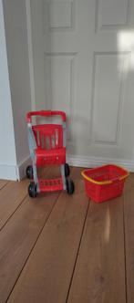 Kinder winkelwagentje en winkelmandje rood, Ophalen, Gebruikt