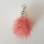 Roze fluffy pompom sleutelhanger, Nieuw, Ophalen of Verzenden
