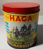 Rond blik G.J. HAGA’s beroemde Sneeker Boterdrabbelkoeken., Verzamelen, Blikken, Ophalen of Verzenden, Zo goed als nieuw, Overige