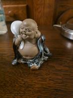 Vintage Chinese Mudman Happy Buddha Beeld, Ophalen, Gebruikt
