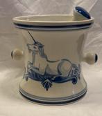 Delfts Blauw Vijzel met Stamper - Eenhoorn, Antiek en Kunst, Antiek | Keramiek en Aardewerk, Ophalen of Verzenden