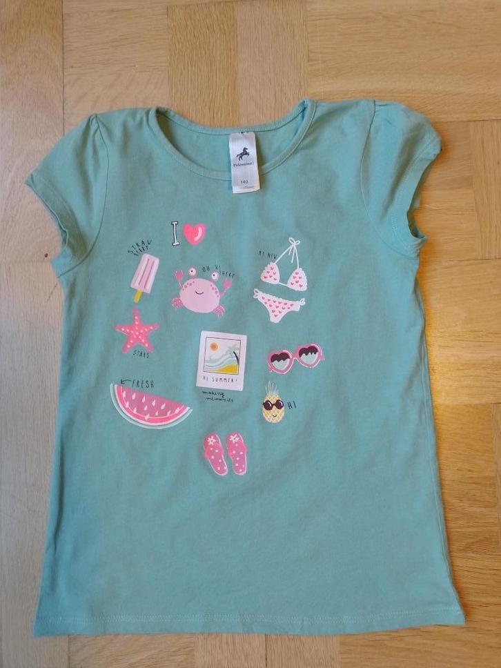 T-shirt korte mouw maat 140, Kinderen en Baby's, Kinderkleding | Maat 140, Gebruikt, Meisje, Shirt of Longsleeve, Ophalen of Verzenden