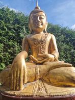 Antiek vergulde handgesneden mandalay boedha standbeeld, Ophalen