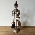 Vintage Metalen Haardstel met Schip Decor, Koper, Openhaard, Huis en Inrichting, Haarden, Gebruikt, Ophalen of Verzenden