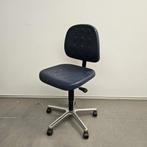 Labkoo werkstoel - blauwe PU kunststof zachte zitting, Niet ingevuld, Gebruikt, Niet ingevuld, Niet ingevuld