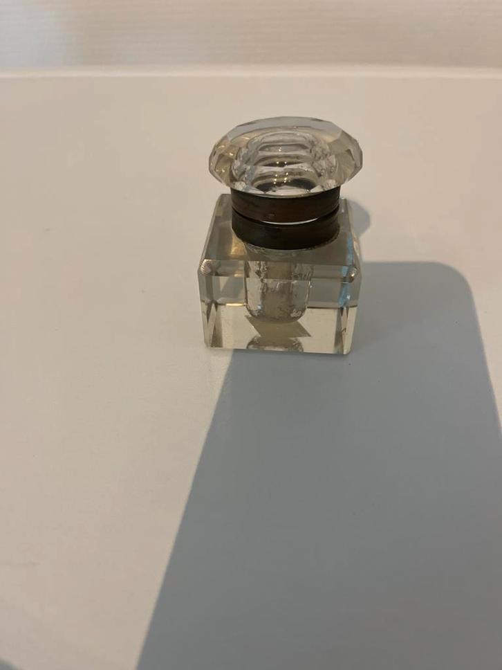 Antieke Inktpot met Deksel, Antiek en Kunst, Antiek | Glas en Kristal, Ophalen of Verzenden