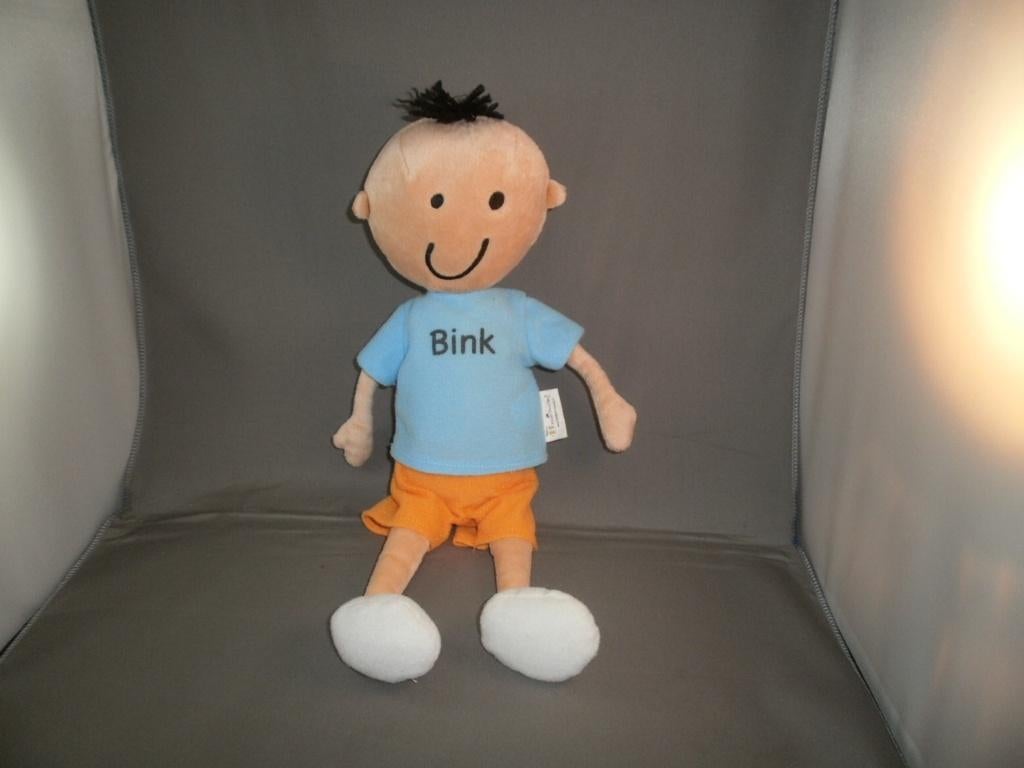 bink pop jongen kinderthuiszorg knisper in armen blauwe, Kinderen en Baby's, Speelgoed | Knuffels en Pluche, Ophalen of Verzenden