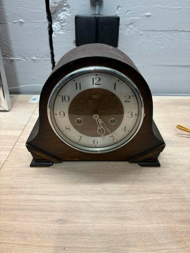 Antieke Smiths Enfield Mantelklok, Antiek en Kunst, Antiek | Klokken, Ophalen of Verzenden
