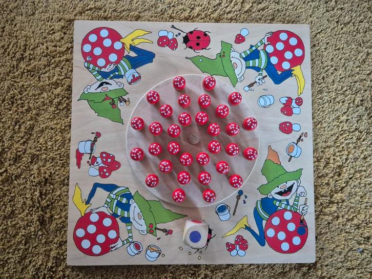Janbibejan Paddenstoelenspel, memory bordspel., Kinderen en Baby's, Speelgoed | Educatief en Creatief, Zo goed als nieuw, Puzzelen